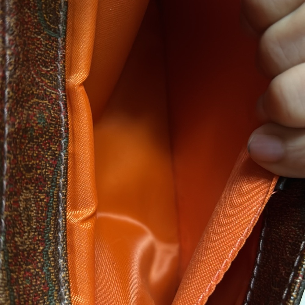 ETRO PRISTINE Elegant Brown Paisley Bag - Picture 7 of 10